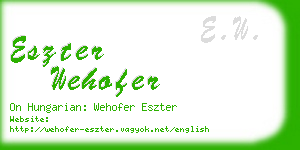 eszter wehofer business card